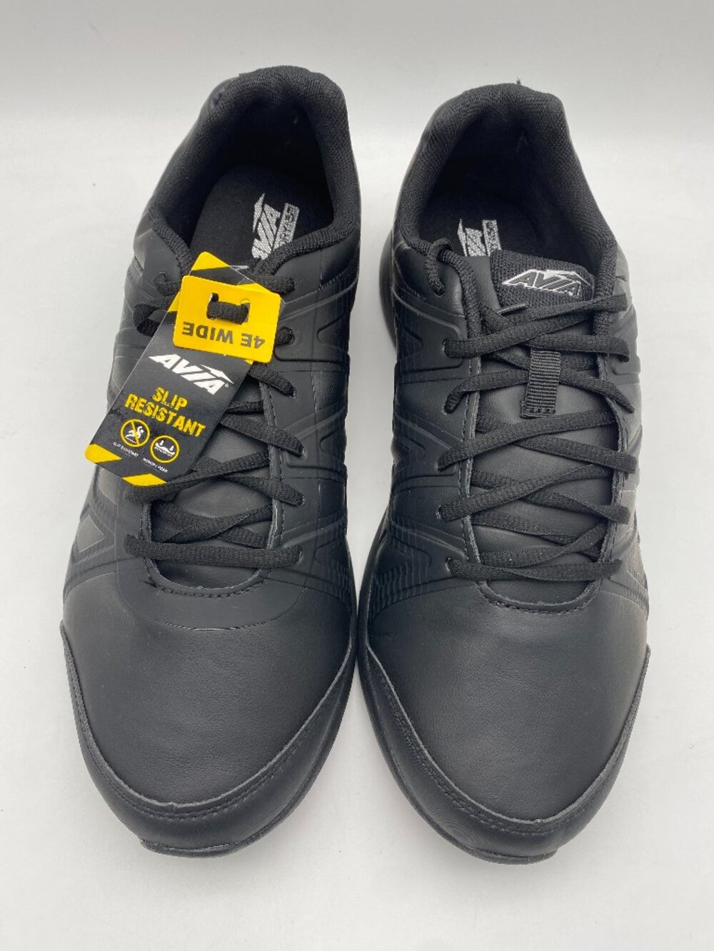 AVIA AVI-SKILL BLACK SLIP-RESISTANT SHOES US MEN'S SIZE 10.5 WIDE-4E